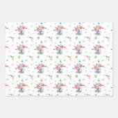 春のブライダル・母の日の水彩鳥 ラッピングペーパーシート (正面)