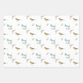 春のブライダル・母の日の水彩鳥 ラッピングペーパーシート (正面3)