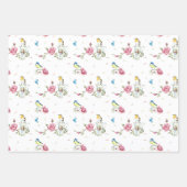 春のブライダル　母の日　水彩の鳥 ラッピングペーパーシート (正面)