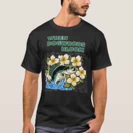 春のブラックバス釣り ハナミズキの開花 Tシャツ