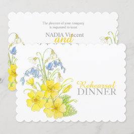 春のブーケのリハーサルディナー招待状 招待状
