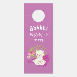 春のベビーはスリーピングドアハンガー ドアノブサイン