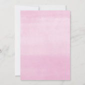 春のベビーガールがピンクの金ゴールドガールシャワーを咲いている 招待状 (裏面)