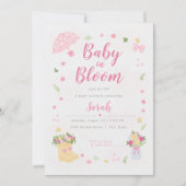 春のベビーシャワー招待状「Baby in Bloom」 招待状 (正面)