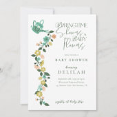 春のベビー開花イースターベイビーシャワー 招待状 (正面)