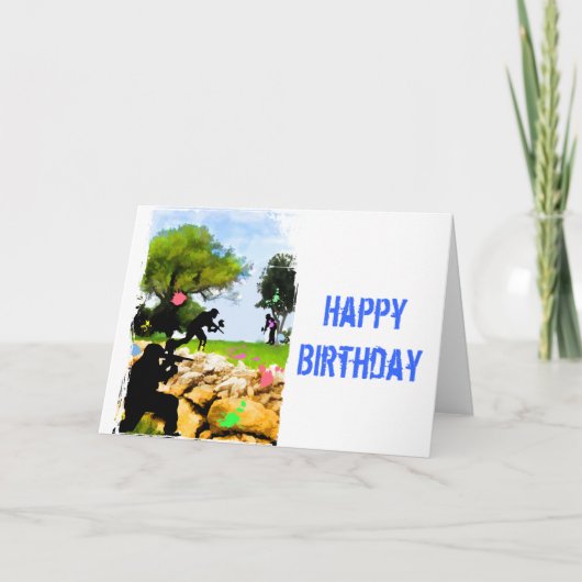 春のペイントボール カード (正面)