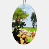 春のペイントボール セラミックオーナメント (左)