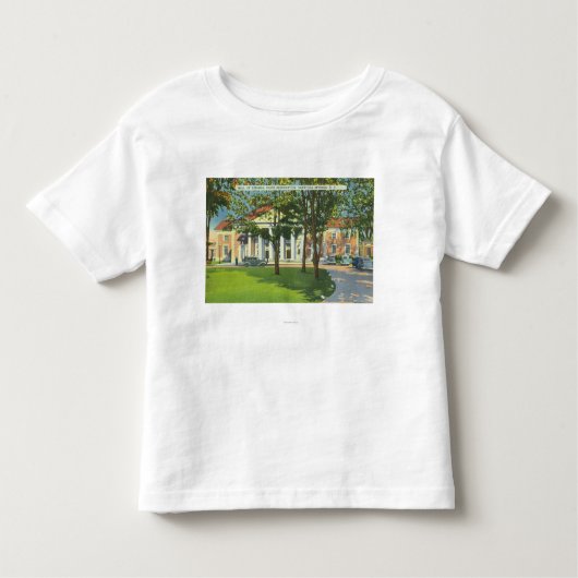 春のホールの外観 トドラーTシャツ (正面)