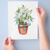 春のポストカード チラシ (手)