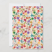 春のマスタードイエロー紫の花のブライズシャワー 招待状 (裏面)