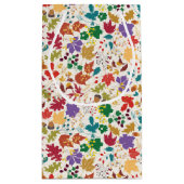 春のマスタードイエロー パープル 牧場の花 ウェディング スモールペーパーバッグ (裏面)