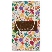 春のマスタードイエロー パープル 牧場の花 ウェディング スモールペーパーバッグ (正面)