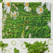 春のマーガレット分野 キッチンタオル (折り畳み)