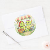 春のマーケット ラウンドシール (封筒)