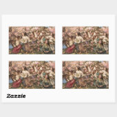 春のラウンドディレイ(by Edward Atkinson Hornel) 長方形シール (シート)