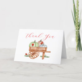 春のラスティックパンプキンファームラビュベビーシャワー サンキューカード