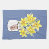 春のラッパスイセン キッチンタオル (横)