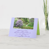 春のラベンダー道の挨拶状 カード (裏面)