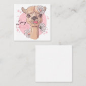 春のラマ ノートカード (正面/裏面)