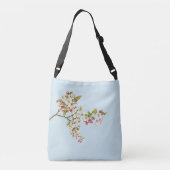 春のリンゴの花のクロスボディバッグ クロスボディバッグ (裏面)