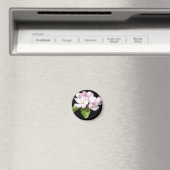春のリンゴの花 フリッジマグネット 丸型 マグネット (インサイチュ (食洗機))