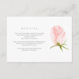 春のリース|の水彩画の花の結婚式の詳細 エンクロージャーカード