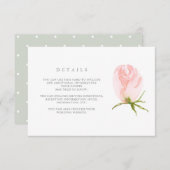 春のリース|の水彩画の花の結婚式の詳細 エンクロージャーカード (正面/裏面)