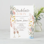 春のワイルドフラワーの牧場 ドライ バチェロレッテ 招待状 (スタンド正面)