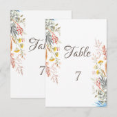 春のワイルドフラワーの野原　ドライ 招待状 (正面/裏面)