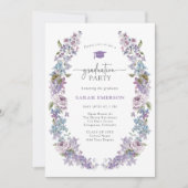 春のワイルドフラワー卒業式 招待状 (正面)