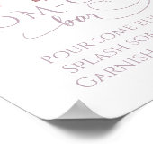 春のワイルドフラワー 紫の女の子 ベビーシャワー バー ポスター (角)