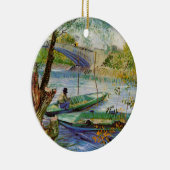春のヴァンゴッホ釣り、ポンデクリシー セラミックオーナメント (右)