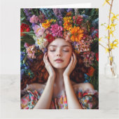 春のヴィクトリアンゴス 2025 デザイン 5 カード (黄色い花)