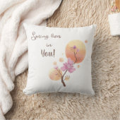 春の上に住んでいるフローラブルーミング装飾用クッション クッション (ブランケット)