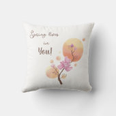 春の上に住んでいるフローラブルーミング装飾用クッション クッション (裏面)