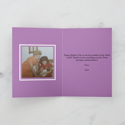 春の不思議の国 花の写真 母の日カード シーズンカード (内部)