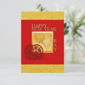 春の中国のなラット年2020のパーティーEncカード エンクロージャーカード (スタンド正面)