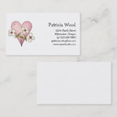 春の事 · ハート及び花 名刺 (正面/裏面)