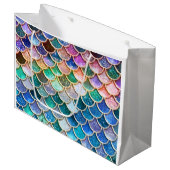 春の人魚のグリッターのスケールMermaidscales ラージペーパーバッグ (正面アングル)