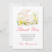 春の仔羊 イースターブランシュ サンキューカード (正面)