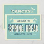 春の休暇のお誘い 招待状 (正面/裏面)