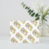 春の休暇 イースターバニー ポストカード (スタンド正面)