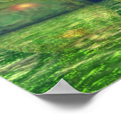 春の作成 – 緑と金ゴールドの更新 ポスター (角)