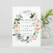 春の優しい彩りの花輪 ウェディング セーブ・ザ・デート (スタンド正面)
