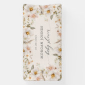 春の優しい花のブライダルシャワー 横断幕 (縦)