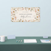 春の優しい花のブライダルシャワー 横断幕 (トレードショー)