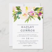 春の優美な水彩花束の結婚式招待状 招待状 (正面)