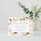 春の優雅な花の延期案内 案内ポストカード (スタンド正面)