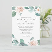 春の優雅な花の結婚式招待状 招待状 (スタンド正面)