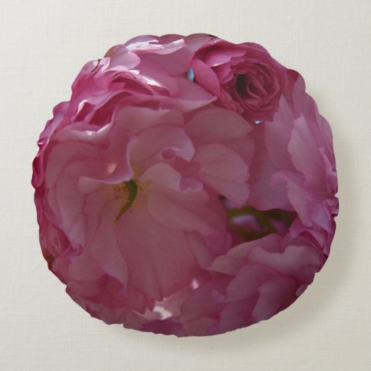 春の円形の装飾用クッション ラウンドクッション (正面)